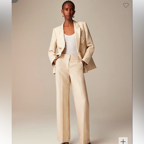 J. Crew Jackets & Blazers - Jcrew Double-breasted blazer & cuffed wide leg pants, herringbone, NWT, size 14